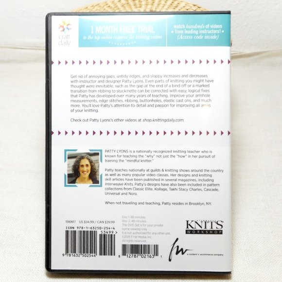 SET! Patty Lyons' Knitting tricks 2 DVDs & Vogue Knitting 360 patterns mini book - Picture 3 of 16